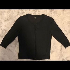 Talbots black button up cardigan